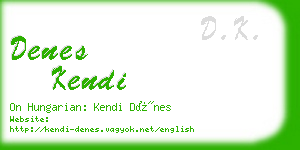 denes kendi business card